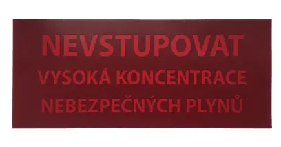 Samolepka pro Art5055 Nevstupovat, vysoká koncentrace nebezpečný